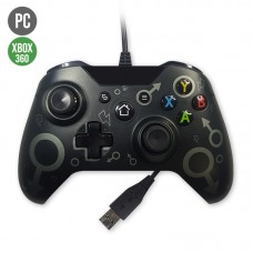 Controle com Fio Xbox 360 e PC N1 - Chumbo
